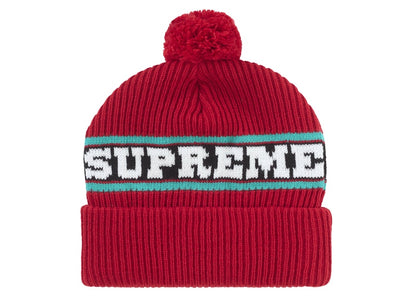 Supreme Big Stripe Beanie (FW24) Red