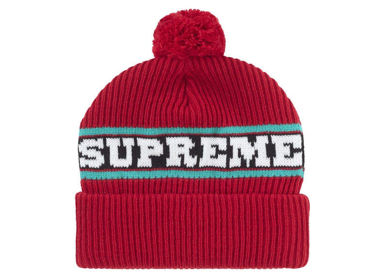 Supreme Big Stripe Beanie (FW24) Red