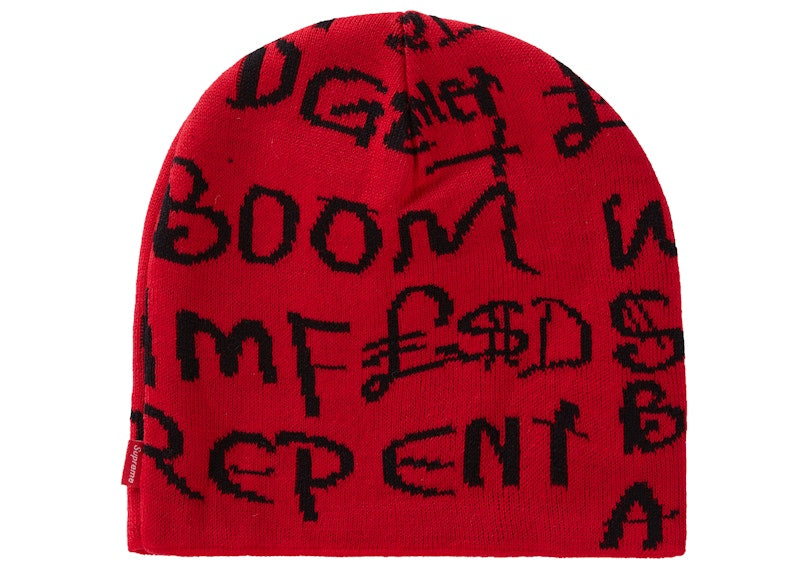 Supreme Black Ark Beanie Red