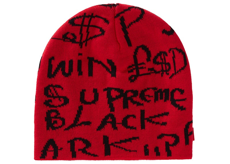 Supreme Black Ark Beanie Red