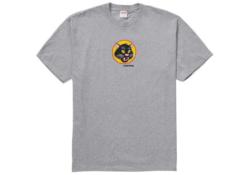Supreme Black Cat Tee Heather Grey