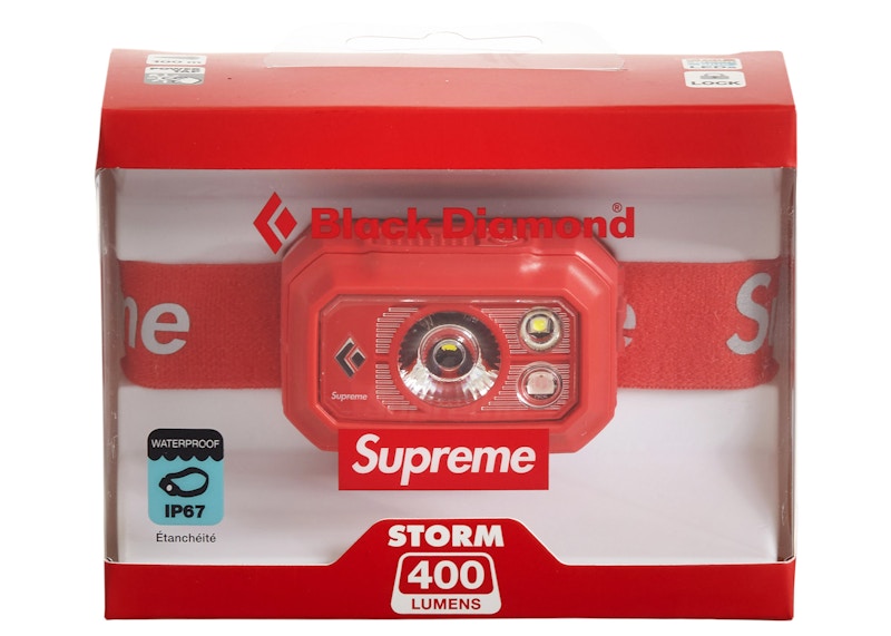 Supreme Black Diamond Storm 400 Headlamp Red