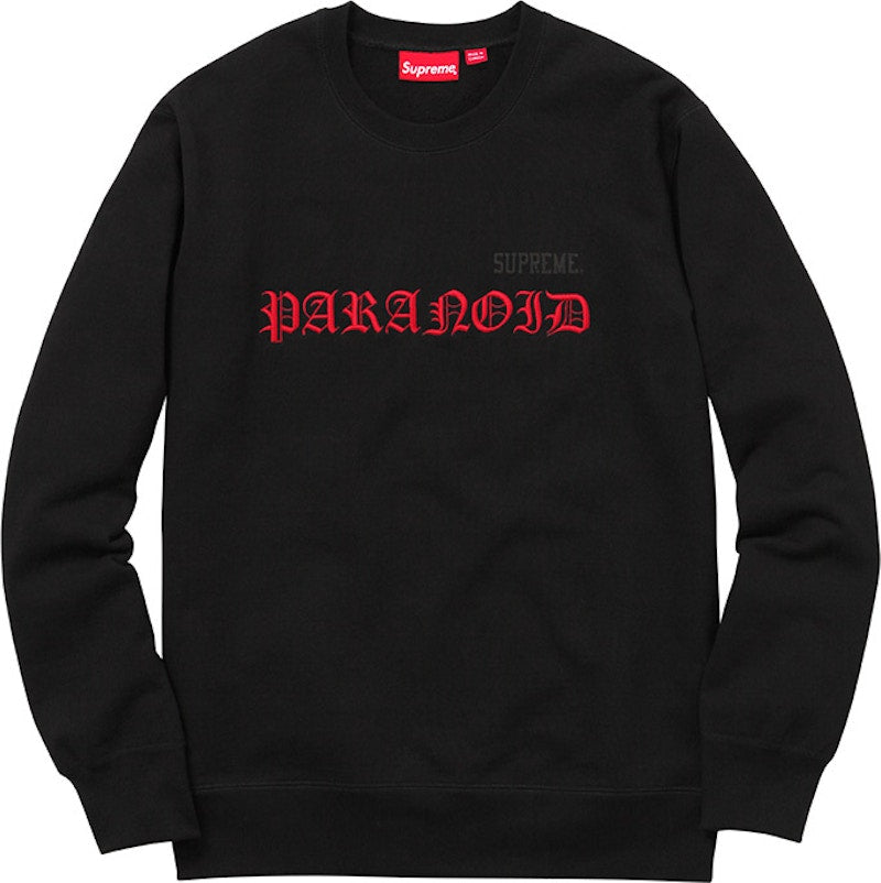 Supreme Black Sabbath Paranoid Crewneck Black