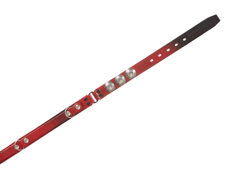 Supreme Blackmeans Concho Leather Belt Red