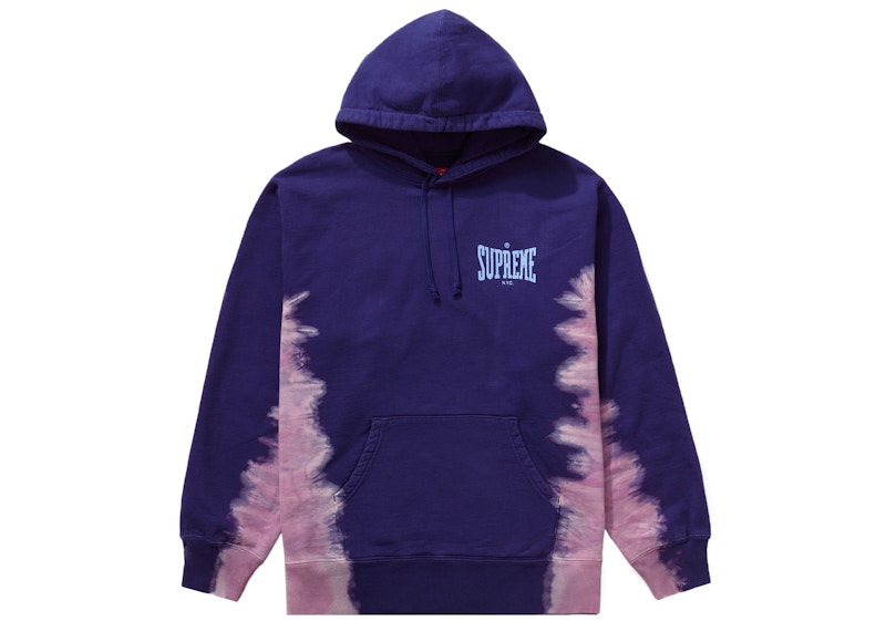 Supreme Bleached Hooded Sweatshirt Dark Royal