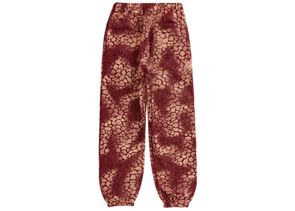 Supreme Bleached Leopard Sweatpant Cardinal