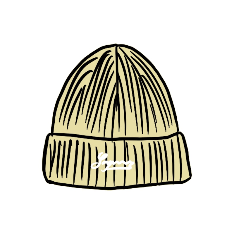 Supreme Bleached Rib Beanie Yellow