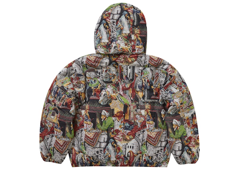 Supreme Bless Tapestry Down Puffer Jacket Multicolor