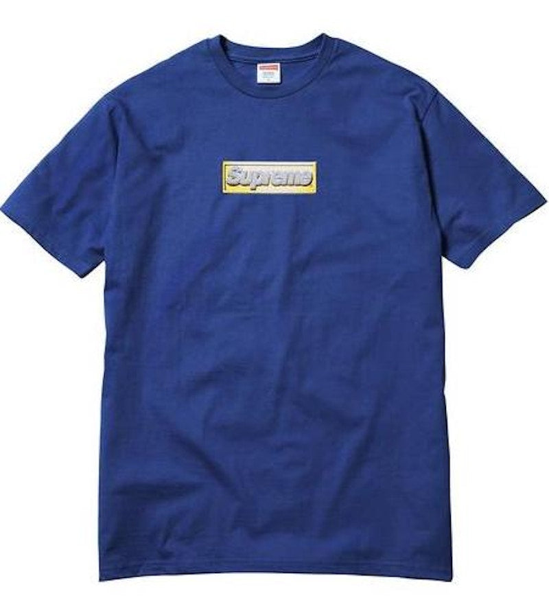 Supreme Bling Logo Tee Blue