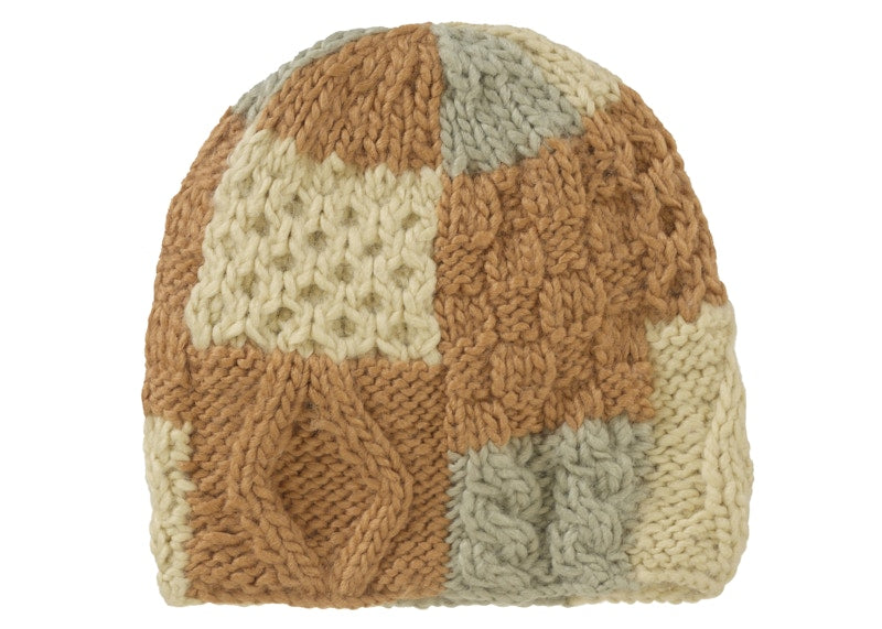 Supreme Block Knit Beanie Tan