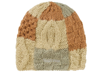 Supreme Block Knit Beanie Tan