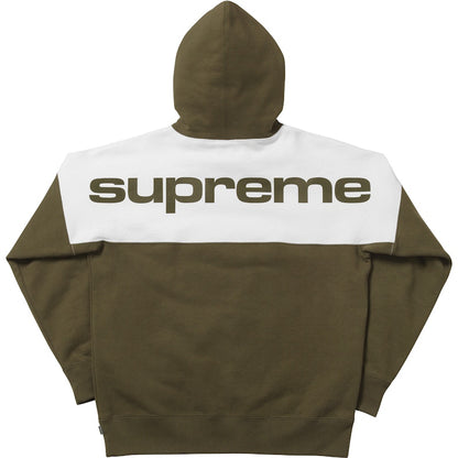 Supreme Blocked Hoodie Dark Olive