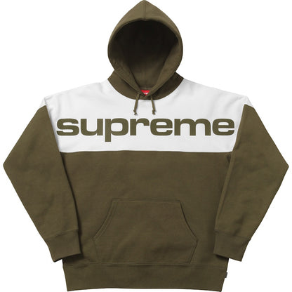 Supreme Blocked Hoodie Dark Olive