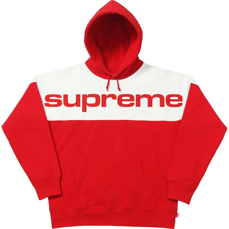Supreme Blocked Hoodie Red