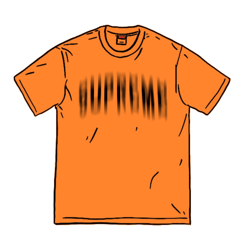 Supreme Blurred Arc S/S Top Orange