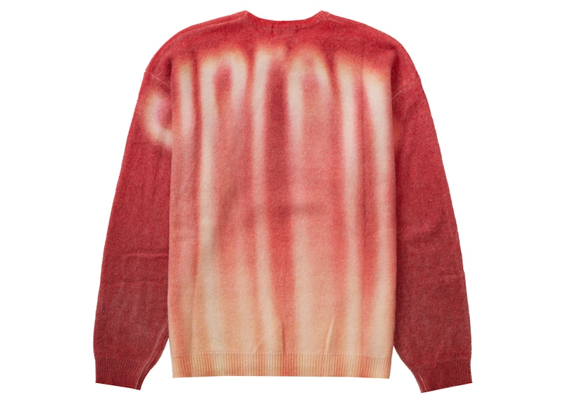 Supreme Blurred Logo Sweater Red