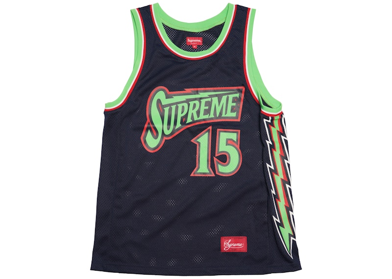 Supreme Bolt Basketball Jersey Navy