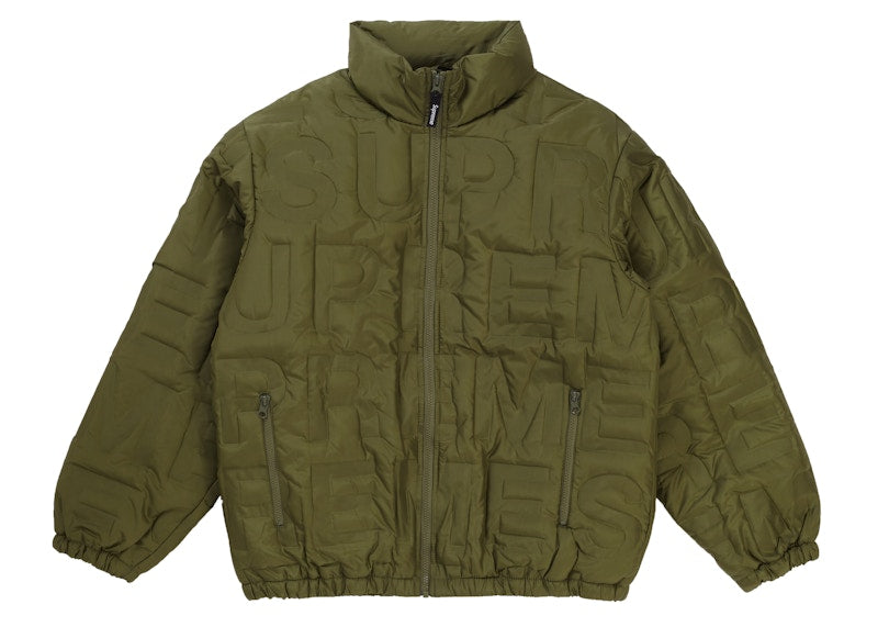 Supreme Bonded Logo Down Jacket Olive