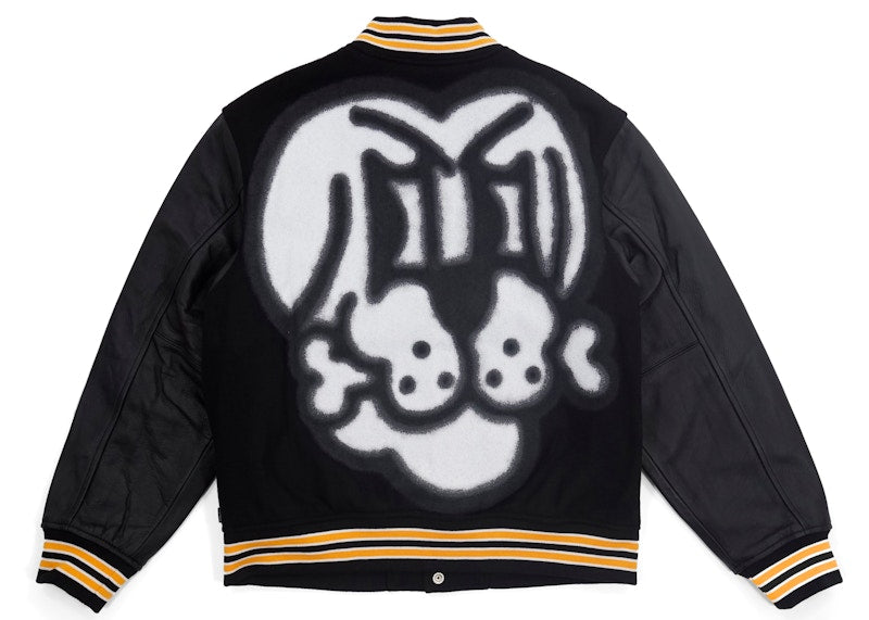 Supreme Bone Varsity Jacket Black