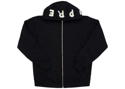 Supreme Bone Zip Up Sweatshirt Black