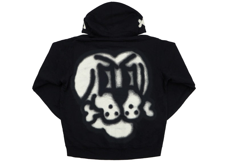 Supreme Bone Zip Up Sweatshirt Black