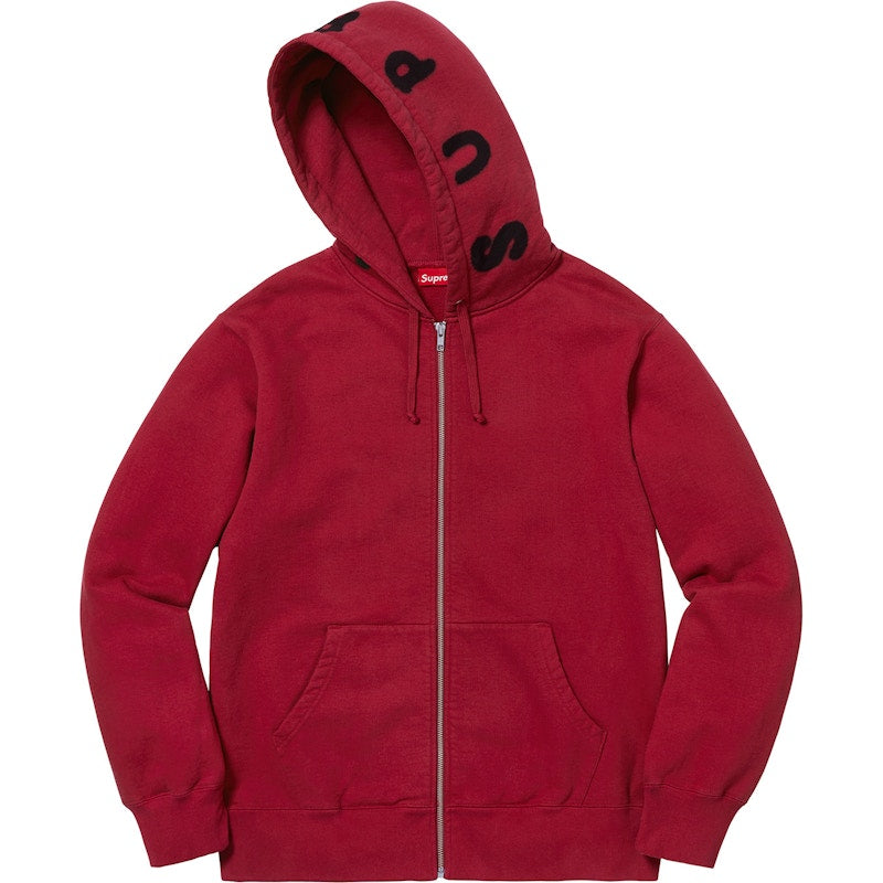 Supreme Bone Zip Up Sweatshirt Cardinal