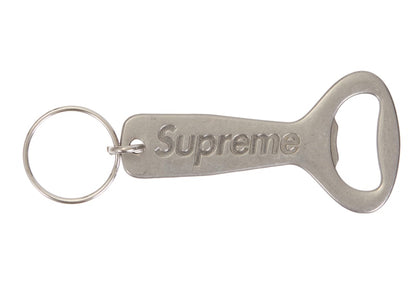 Supreme Bottle Opener Keychain Silver