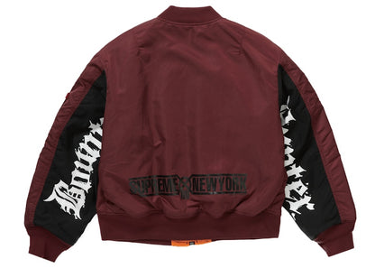 Supreme Bounty Hunter MA-1 Jacket Burgundy