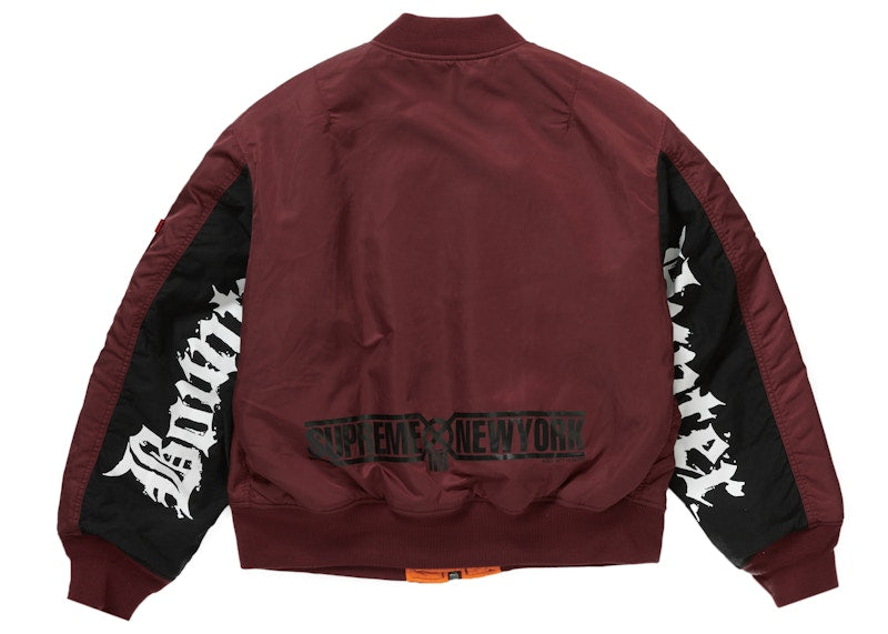 Supreme Bounty Hunter MA-1 Jacket Burgundy