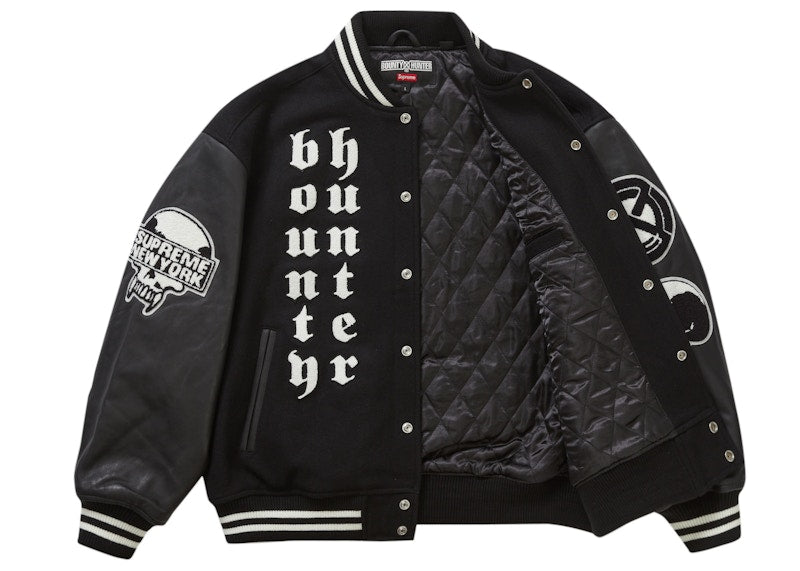 Supreme Bounty Hunter Varsity Jacket Black