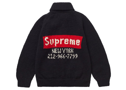 Supreme Box Logo Cowichan Sweater Black