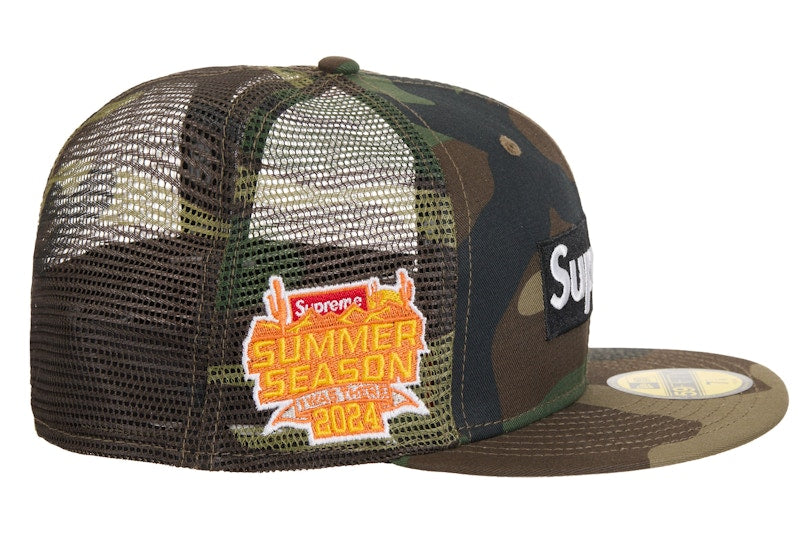 Supreme Box Logo Mesh Back New Era Cap (SS24) Camo