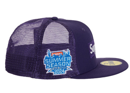 Supreme Box Logo Mesh Back New Era Cap (SS24) Purple
