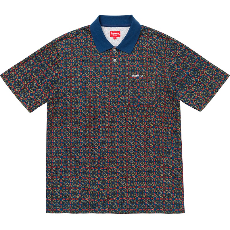Supreme Bridle Print Polo Navy
