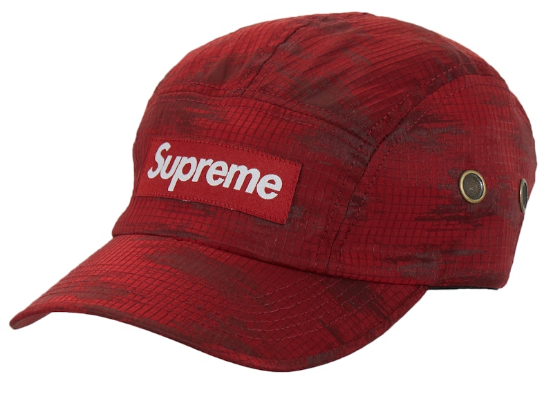 Supreme Broken Camo Camp Cap Red