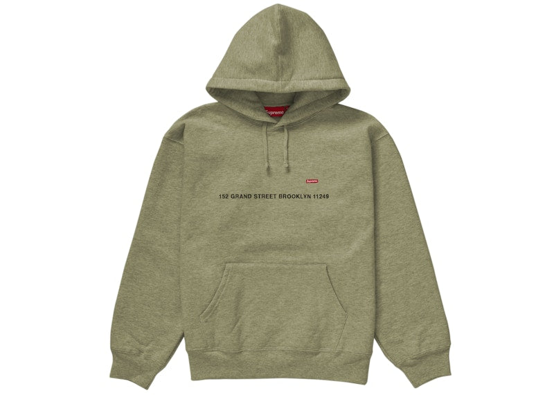 Supreme Small Box Hooded Sweatshirt (Brooklyn Shop) Light Olive