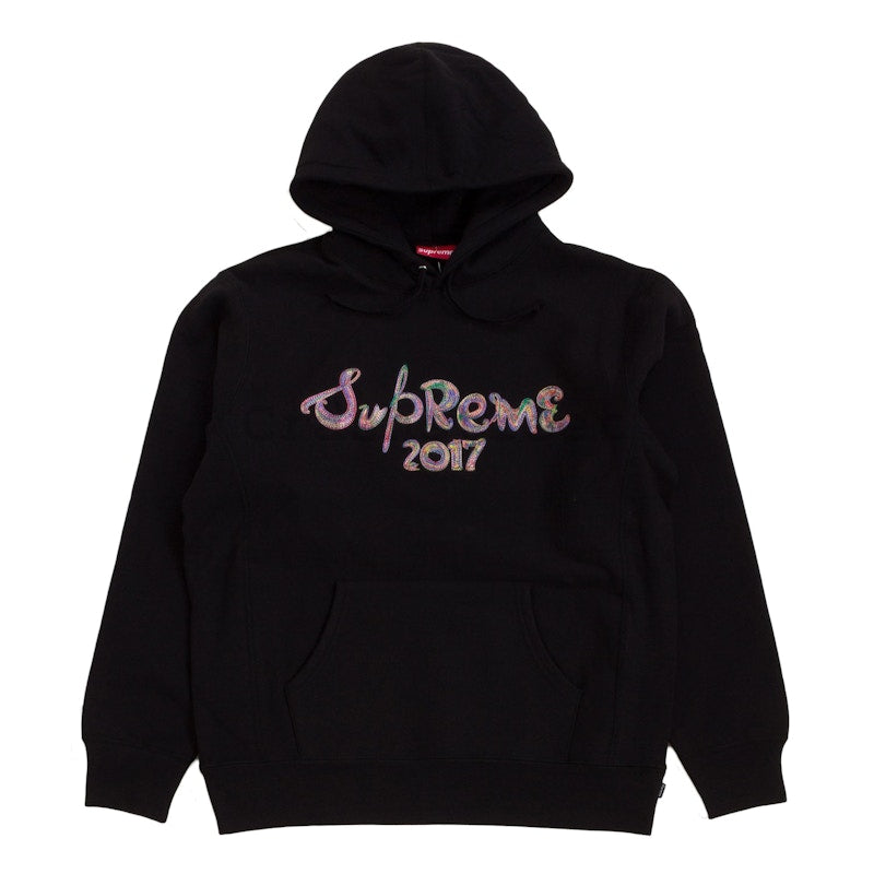 Supreme Brush Logo Hoodie Black