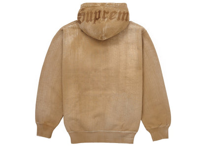 Supreme Brush Stroke Hooded Sweatshirt Dark Tan