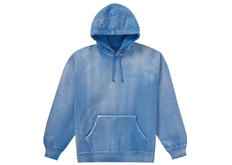 Supreme Brush Stroke Hooded Sweatshirt Pale Royal