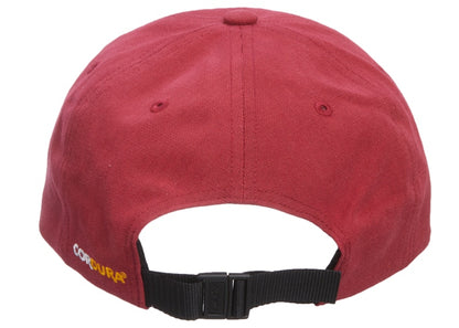 Supreme Brushed Cordura Small Box 6-Panel Burgundy