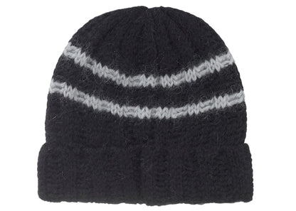 Supreme Brushed Stripe Beanie Black