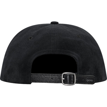 Supreme Brushed Twill Script 6-Panel Black