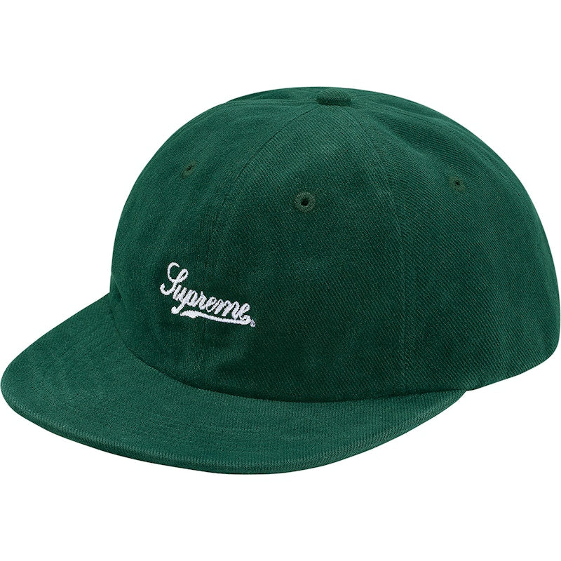 Supreme Brushed Twill Script 6-Panel Dark Green