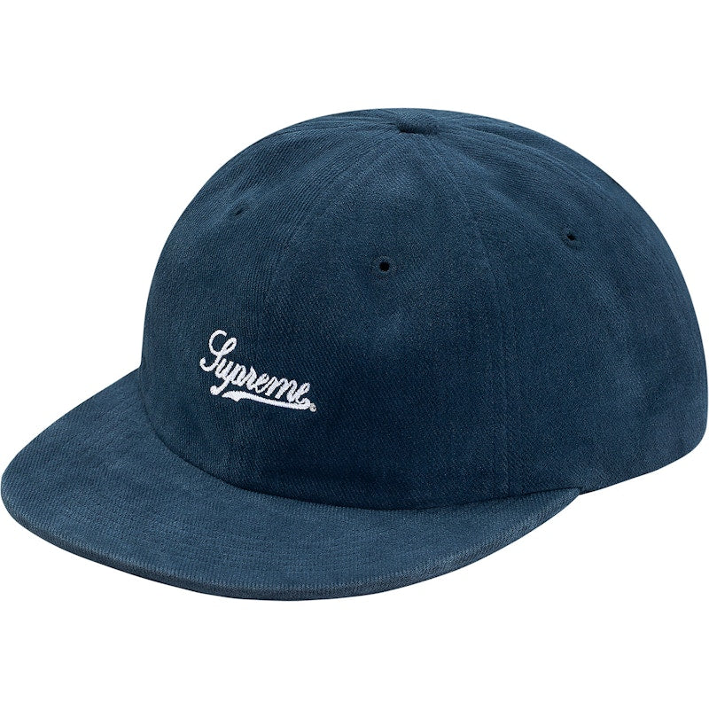 Supreme Brushed Twill Script 6-Panel Navy