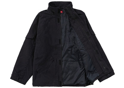 Supreme Brushed Twill Zip Jacket Black