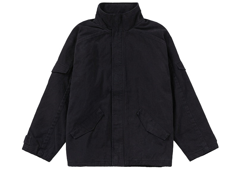 Supreme Brushed Twill Zip Jacket Black