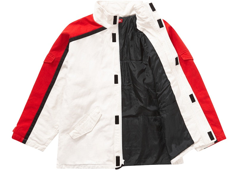 Supreme Brushed Twill Zip Jacket White