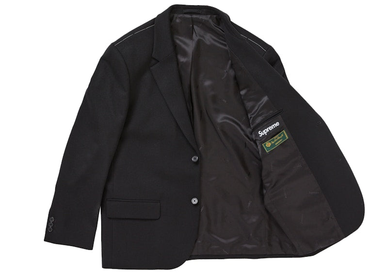 Supreme Brushed Wool Suit Black