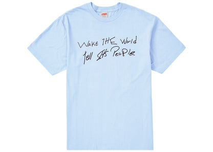 Supreme Buju Banton Wake The World Tee Light Blue