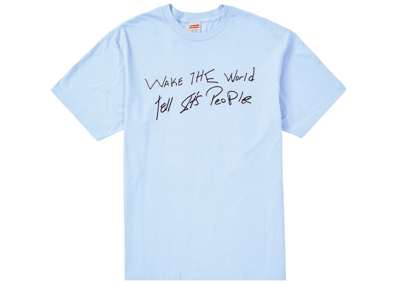 Supreme Buju Banton Wake The World Tee Light Blue